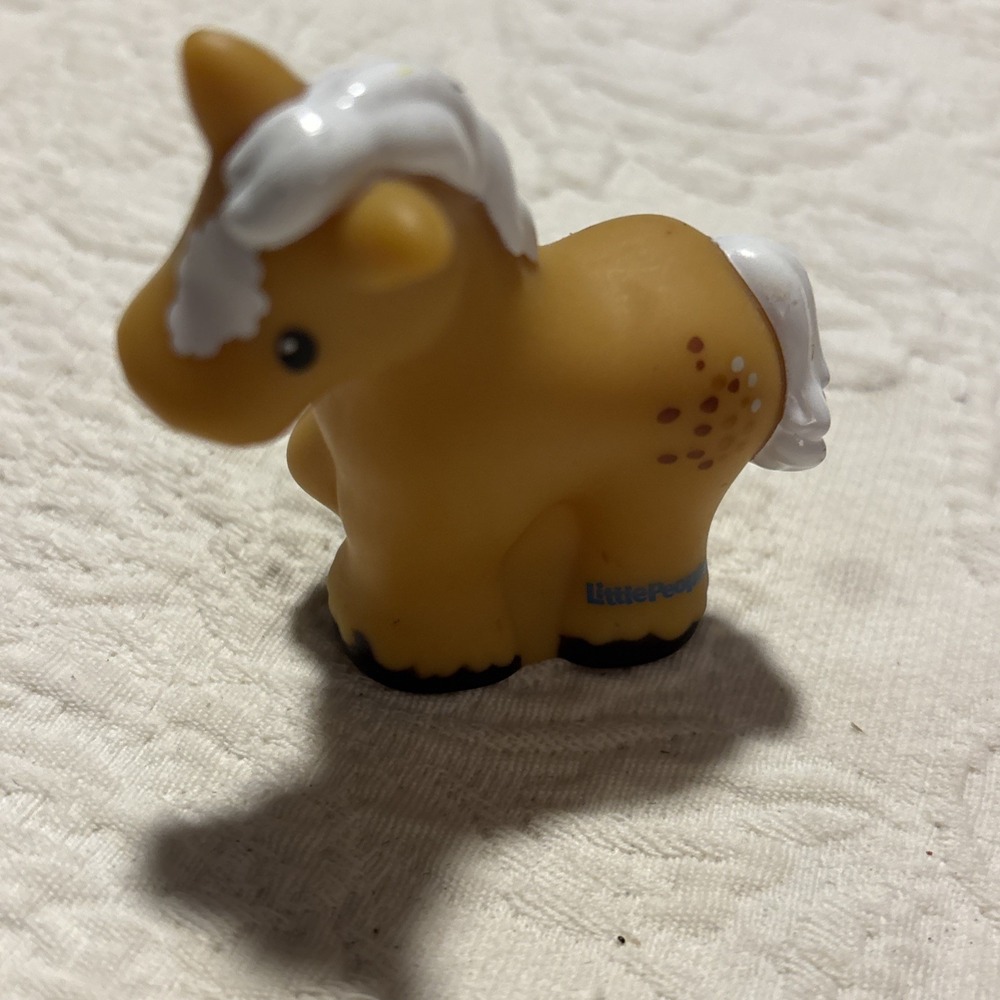 Fisher Price Little People TAN BABY HORSE COLT FOAL SPOTS Farm Nativity 2.5"